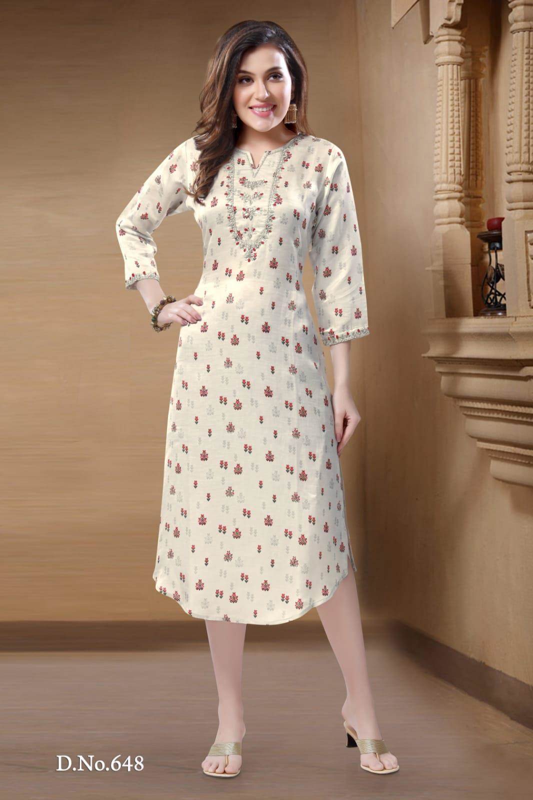 Handloom Cotton Fancy Ladies Kurti at Rs.320/Piece in kolkata offer by  Indrani Fashion